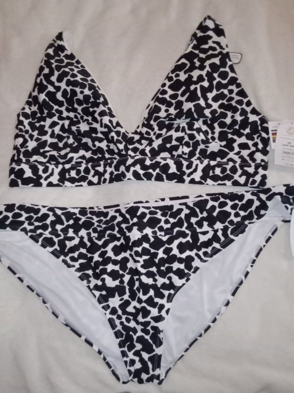 Time and Tru Women's Plus Size Bikini Set Animal Print Plus Size 3X (24W-26W)